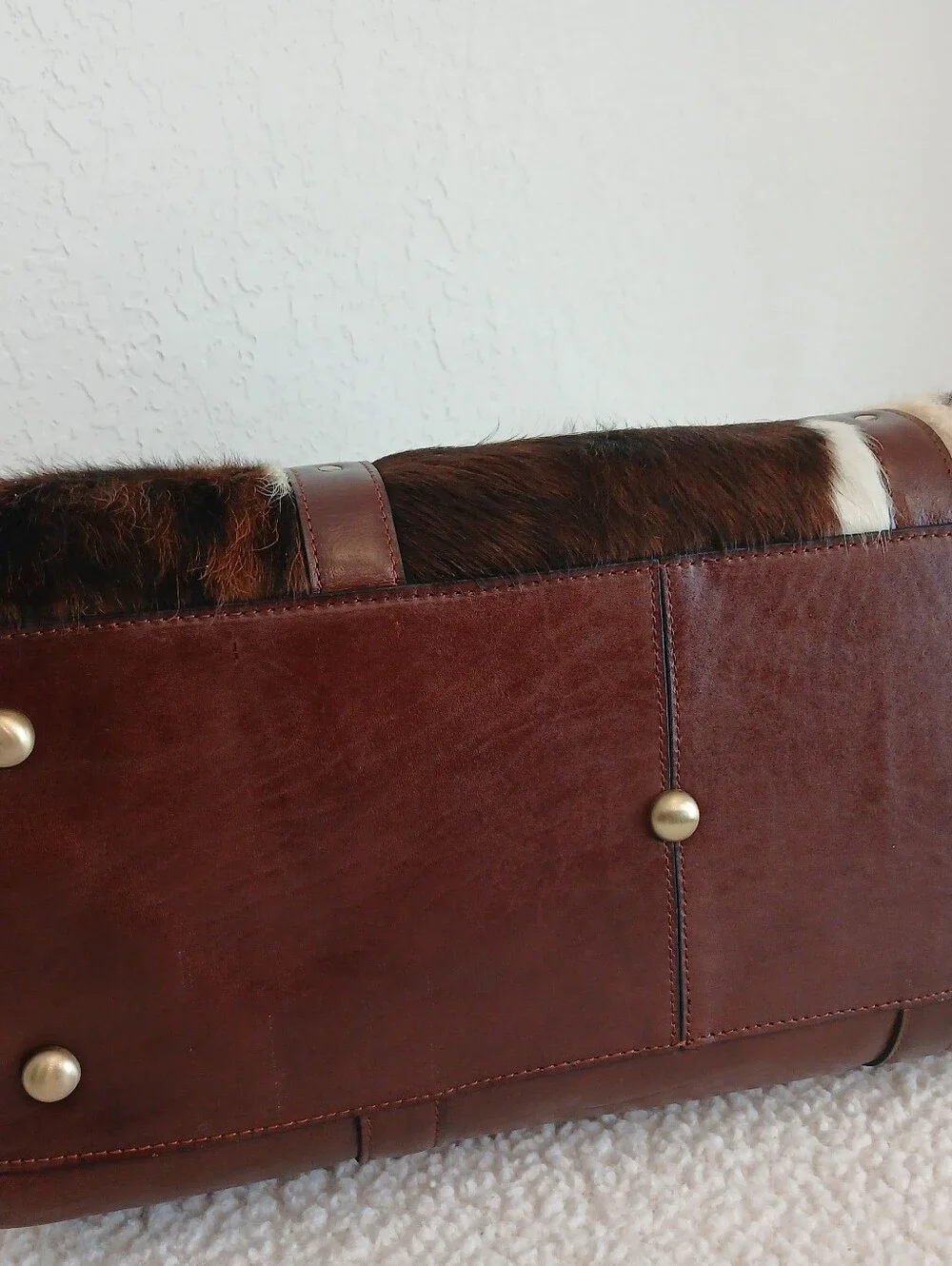 Patricia Nash Milano Cavalino Weekender In British Tan NWT